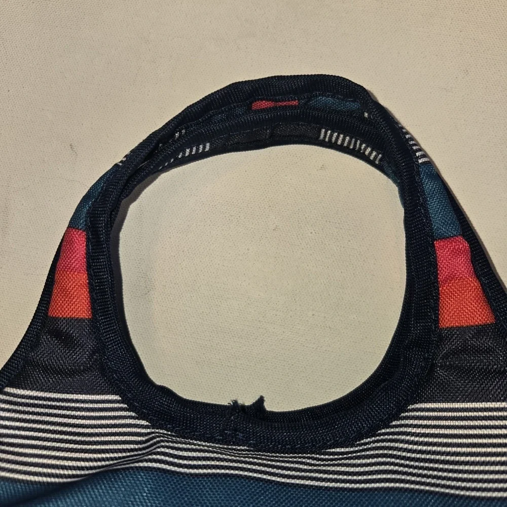 Old Navy Mutlicolored Striped Insulated Lunch Bag with Handles and Strap‎